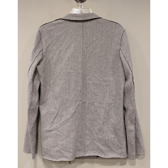 Bohme Herringbone Raw Edge Hem Blazer Jacket Size Medium - Picture 3 of 6